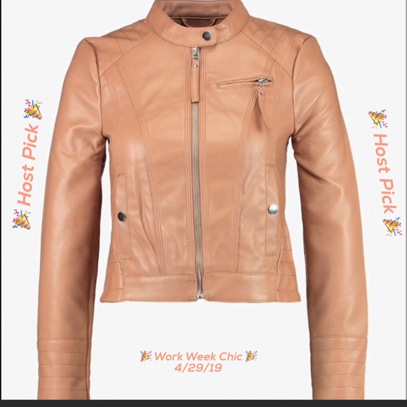 🎉HP🎉 Faux Leather Jacket - Picture 4 of 9